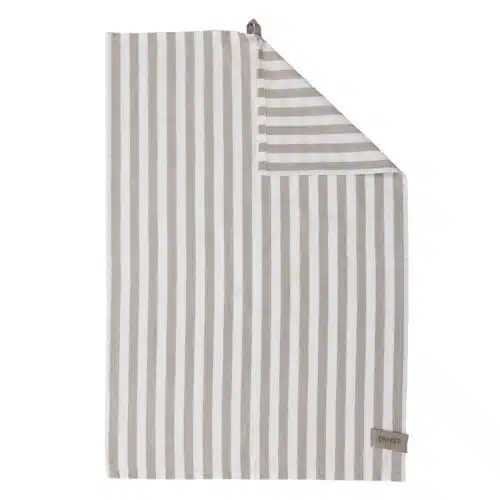 ERNST Kökshandduk 47x70cm beige/vit bred rand