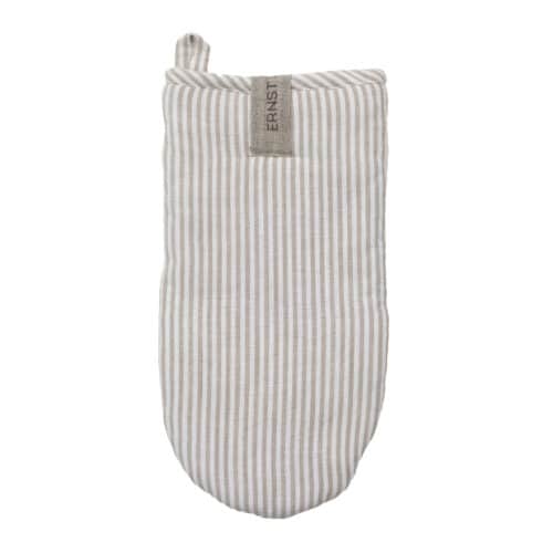ERNST Grillvante randig beige/vit