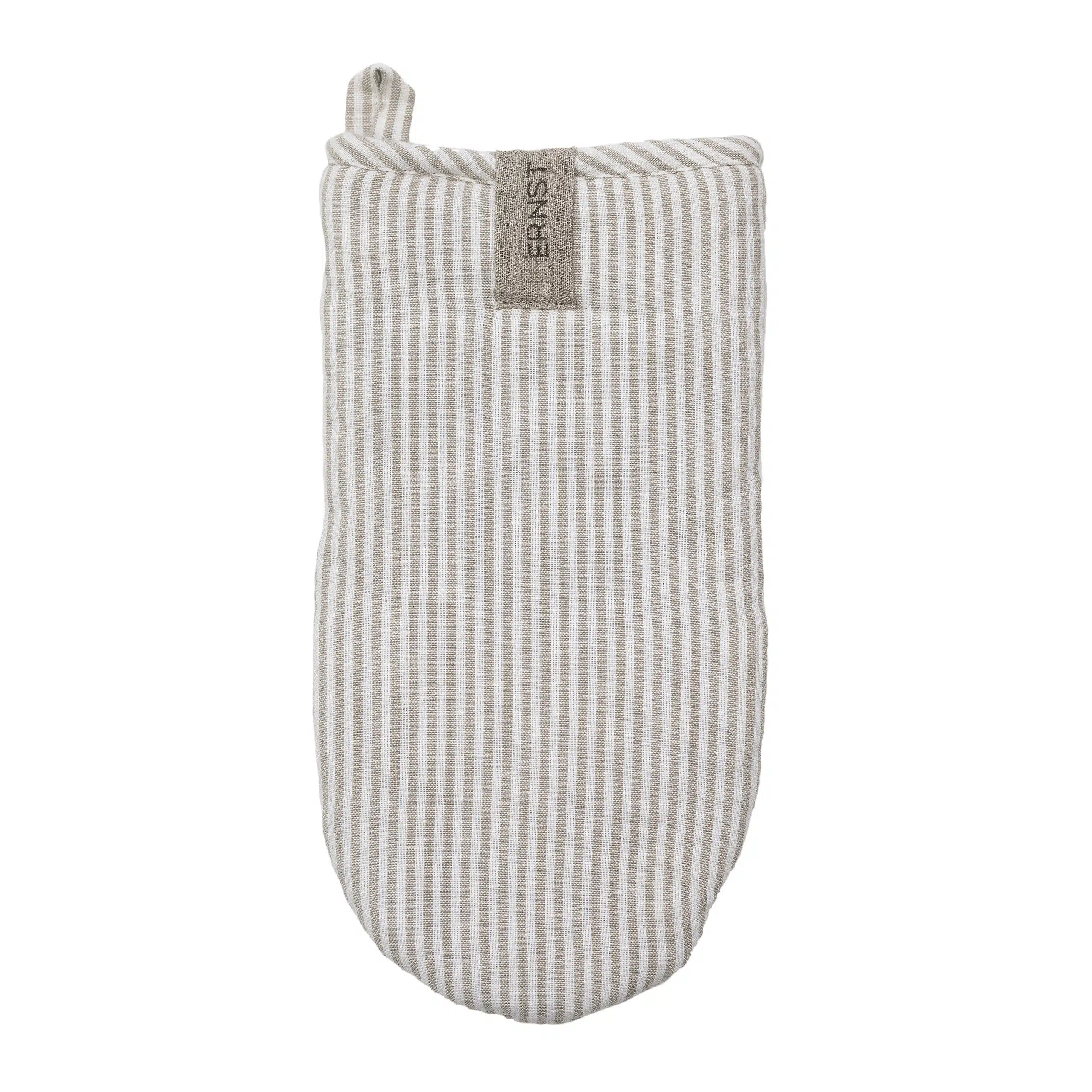 ERNST Grillvante randig beige/vit