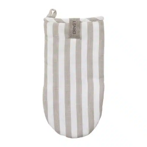 ERNST Grillvante bred rand beige/vit