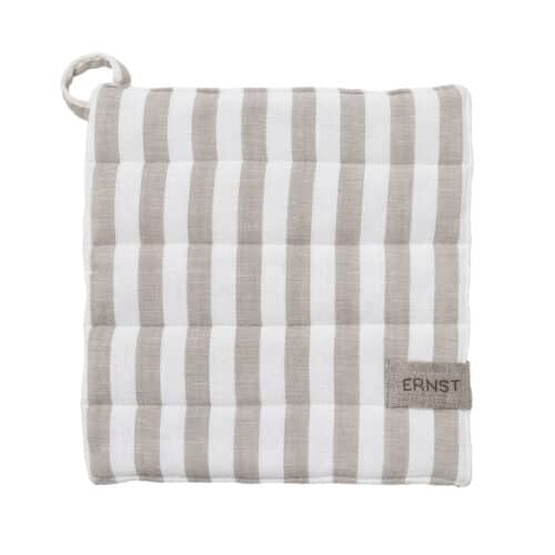 ERNST Grytlapp bred rand beige/vit