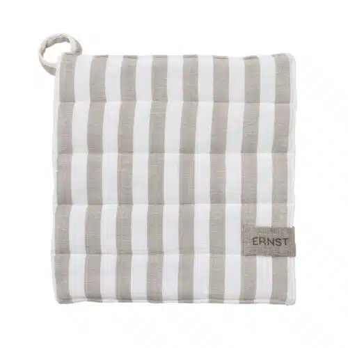 ERNST Grytlapp bred rand beige/vit