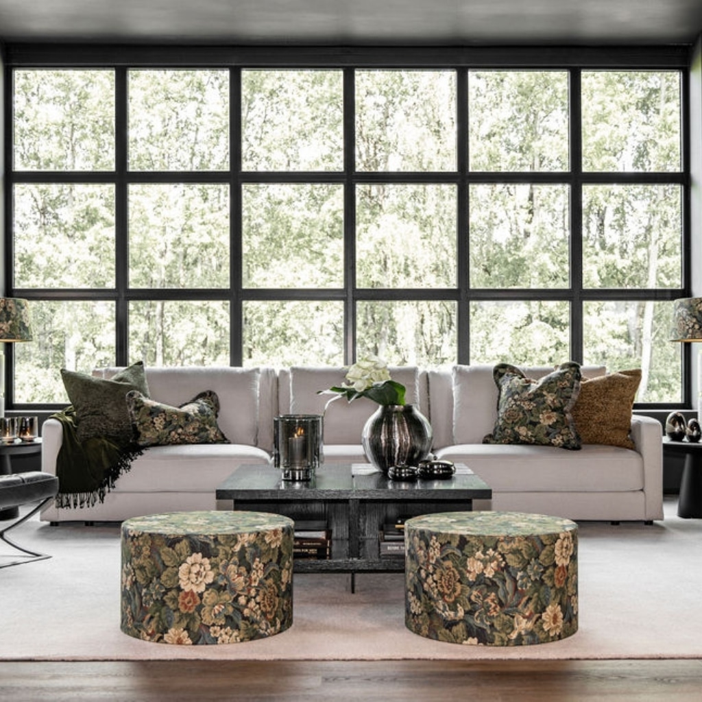 Artwood Kuddfodral Ebonleaf flower med frans 60x40 - Bild 4