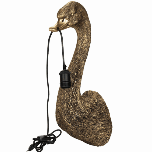 Vägglampa Svan mässing