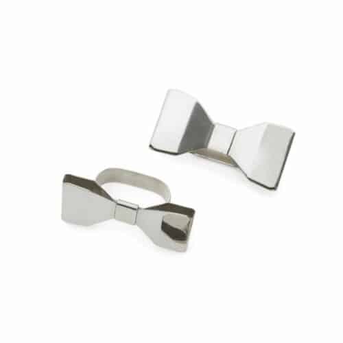 Klong Bowie Servettringar 2-pack rostfritt stål