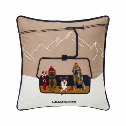 Lexington kuddfodral Hund lift i ekologisk bomullstwill 50x50