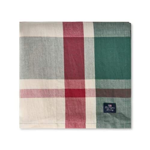 Lexington rutmönstrad duk i linneblandning 150x350