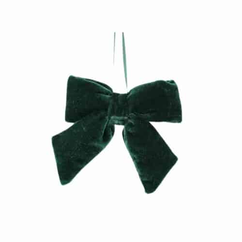 Hängande Rosett i Sammet Grön Mini
