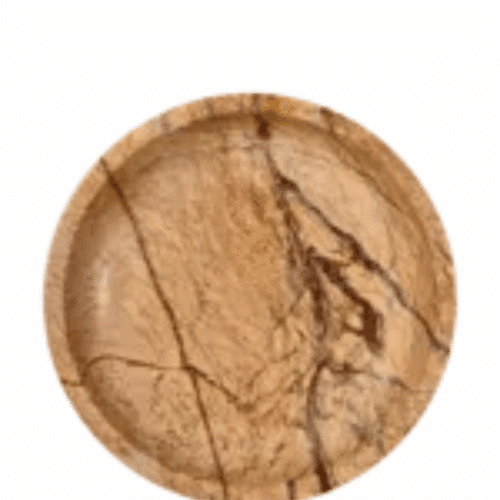 Sten Skål Stor Brun marmor