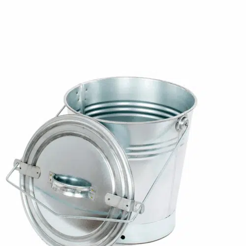 Askhink i Zink med lock och luftad sockel