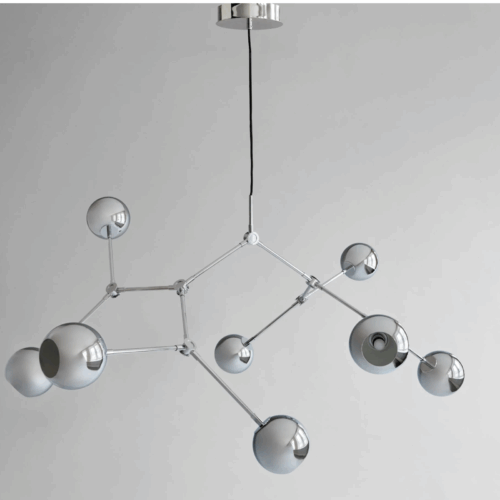 101 Copenhagen Taklampa Drop Chandelier Globe Chrome (5m)