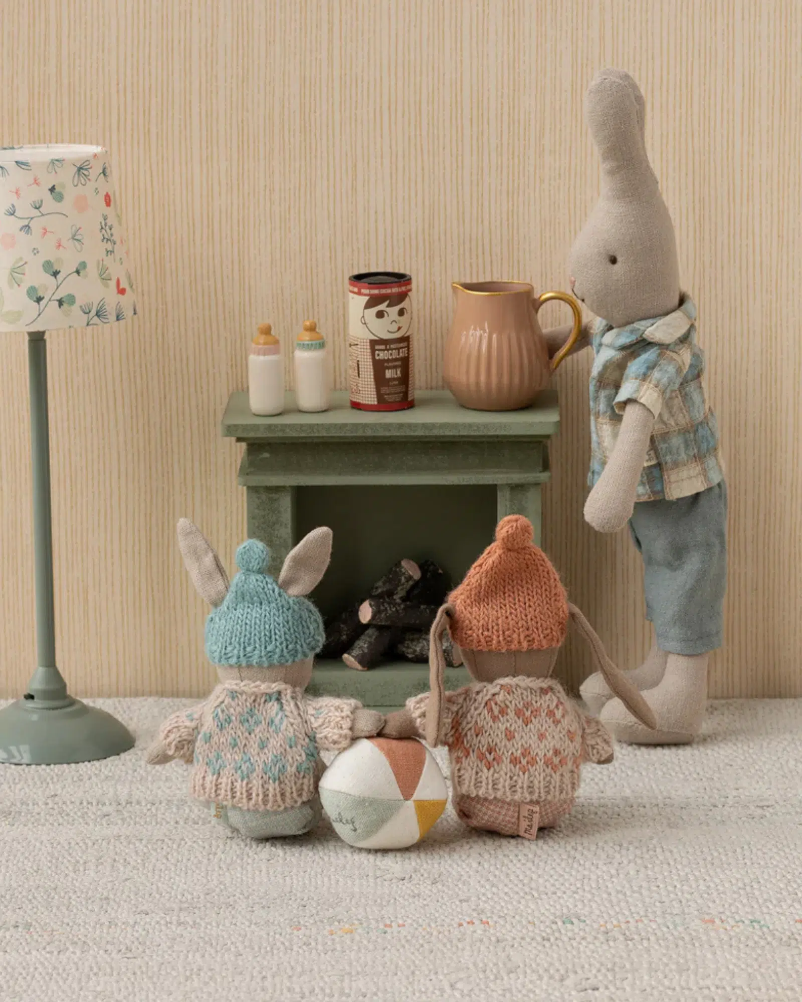 Maileg Vinterkanin, Micro – Sand/Mint - Bild 2