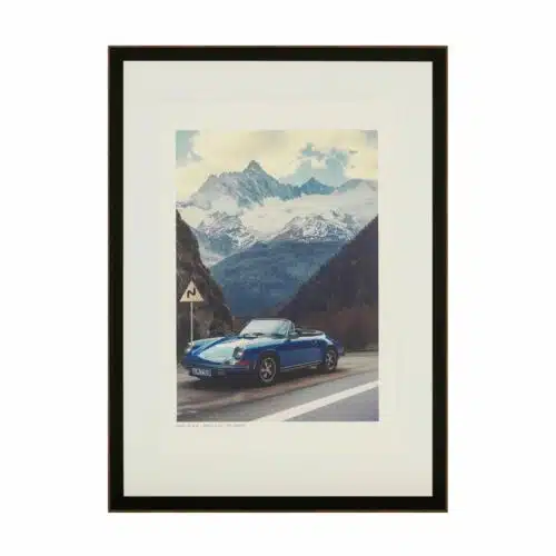 Tavla A Kind of Blue French Alps med svart ram