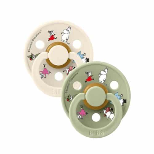 BIBS Moomin Nappar 2-pack Ivory mix storlek 2