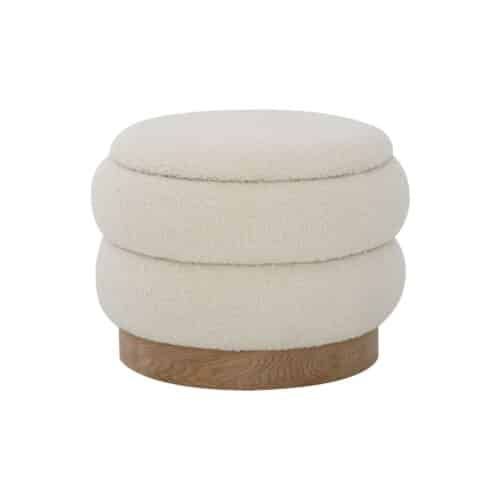 TIDE Puff med förvaring, beige tyg