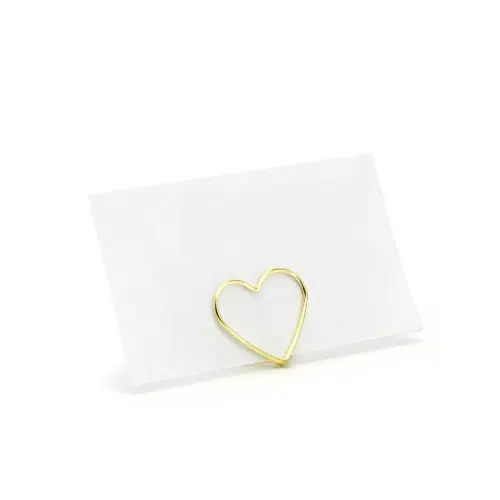 Bordsplaceringskorthållare Hjärta mässing