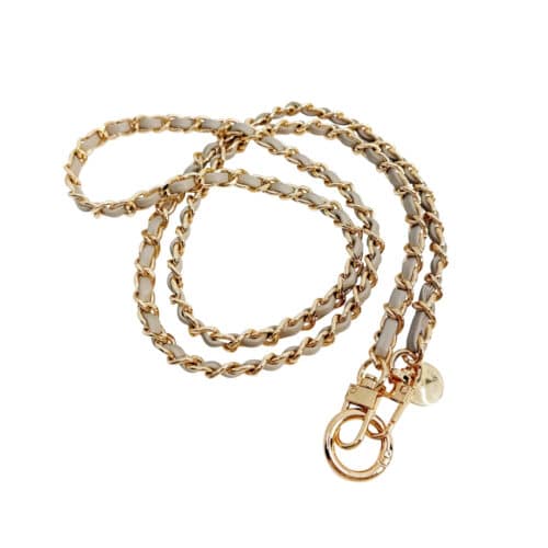 In sunny mood mobilhalsband vit guld