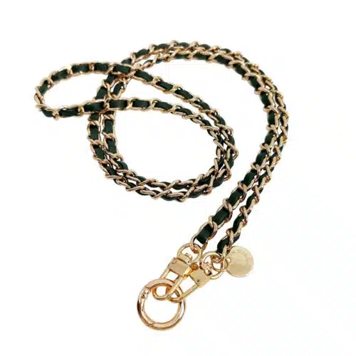 In sunny mood mobilhalsband mörkgön guld