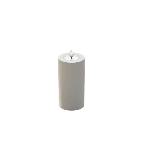 Utomhus LED Blockljus Ø 7,5 x 15 cm Sand