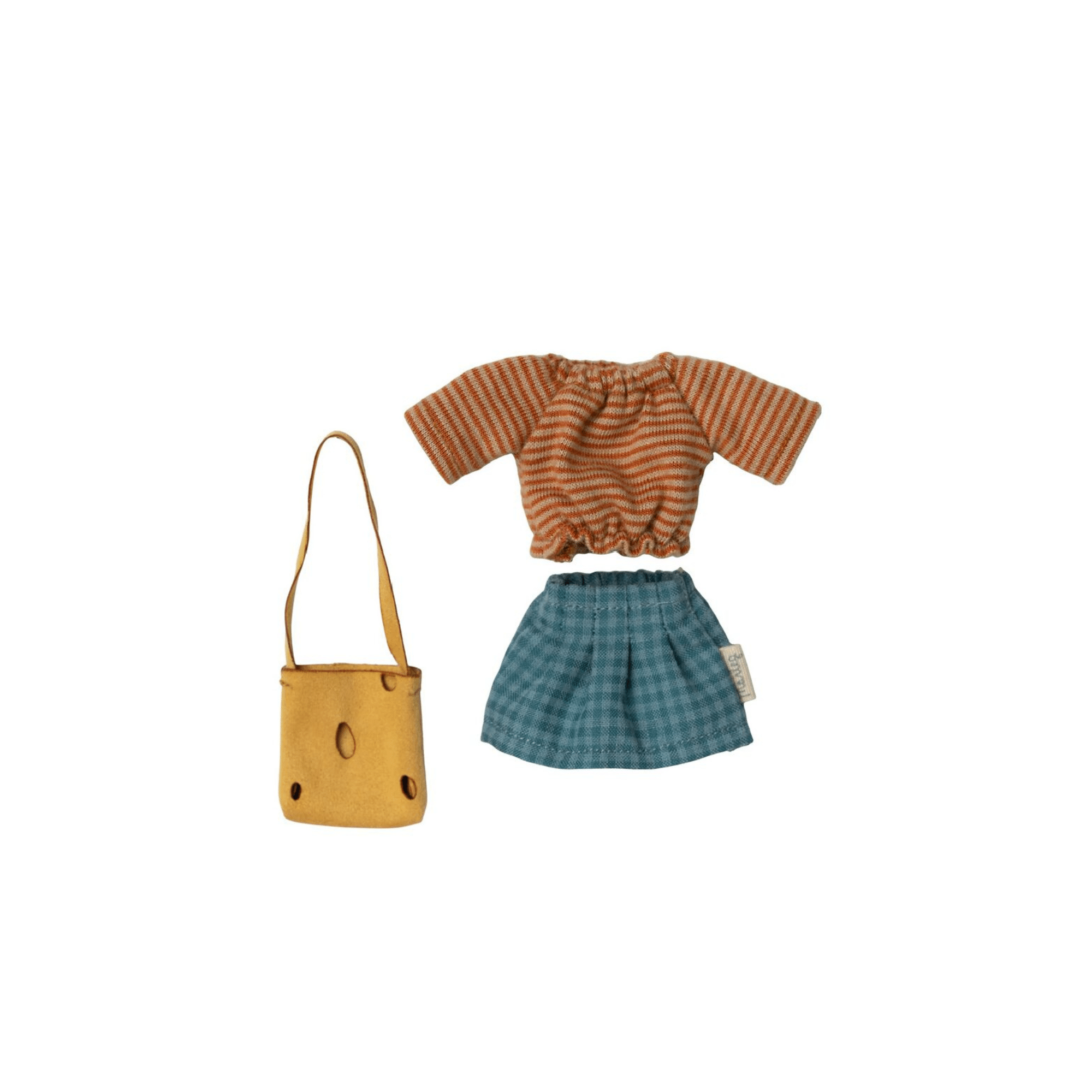 Maileg Klädset till Mus – Mamma/Pappa | Kjol, Blus & Ostväska