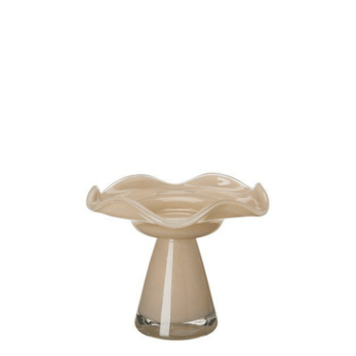 Barbro Vas – Glas 17x13 cm Beige, Ø2,5 cm