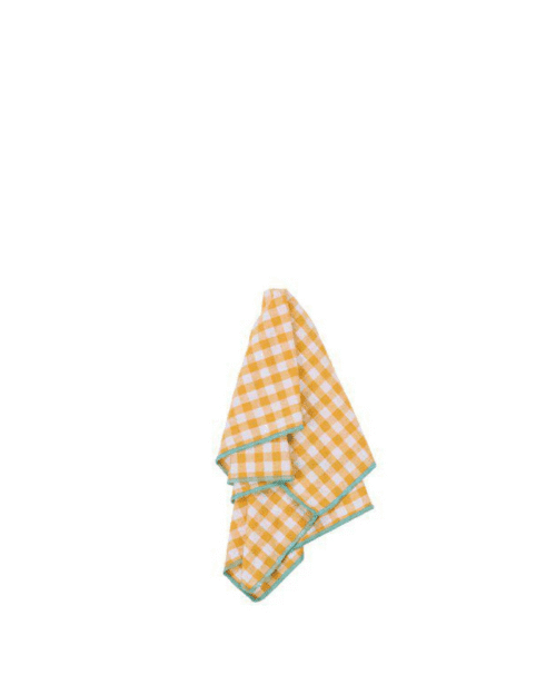 Servett Rutig – 100% Bomull 40x40 cm Gul/Grön