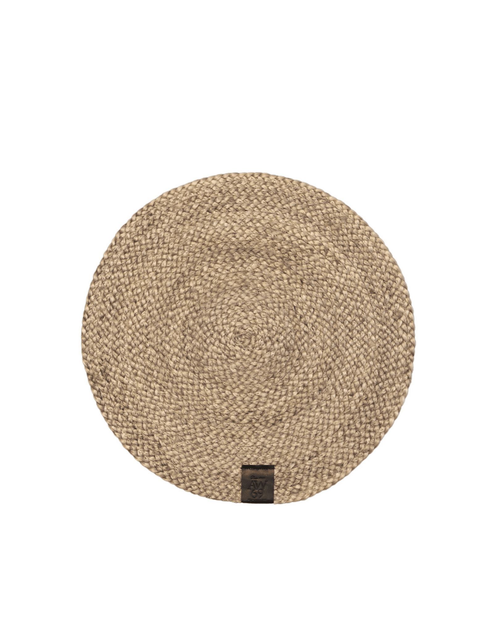 Runda bordstabletter i flätad jute i naturfärg, 4-pack för en varm och naturlig dukning