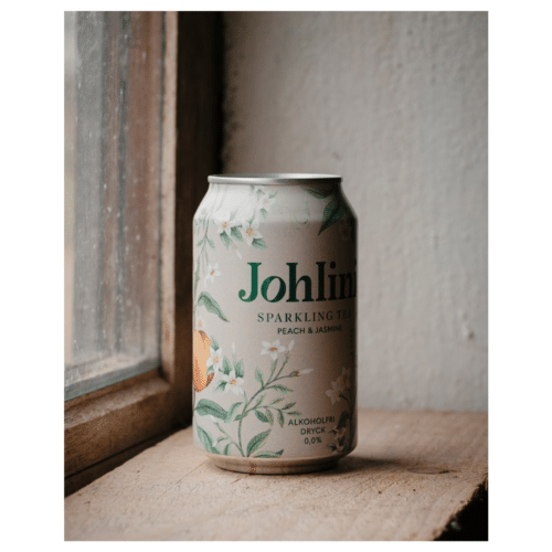 Johlini Sparkling Tea Peach & Jasmine alkoholfri bubblig tedryck med persika, jasmin och eleganta bubblor