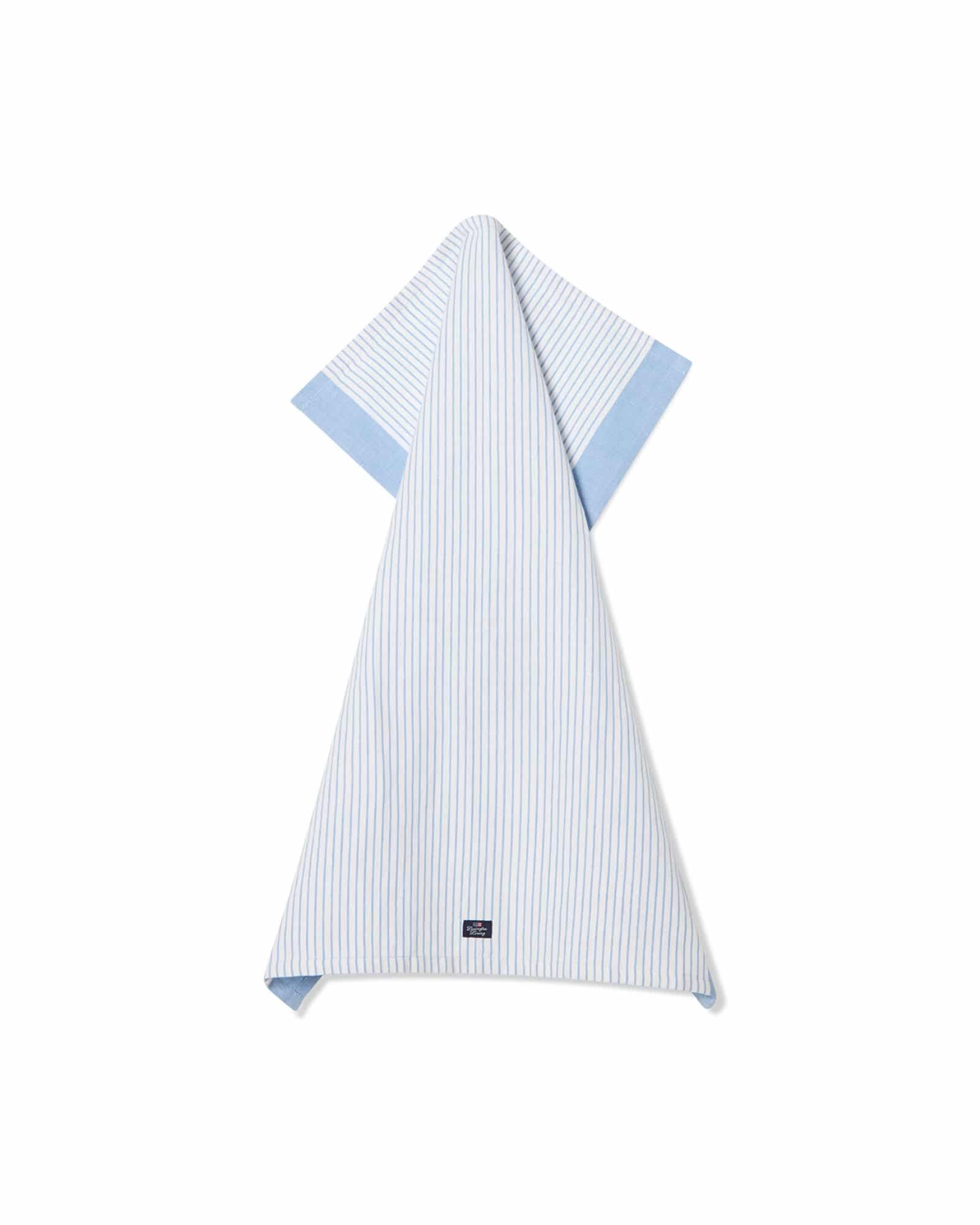 Lexington blårandig kökshandduk i linne/bomull