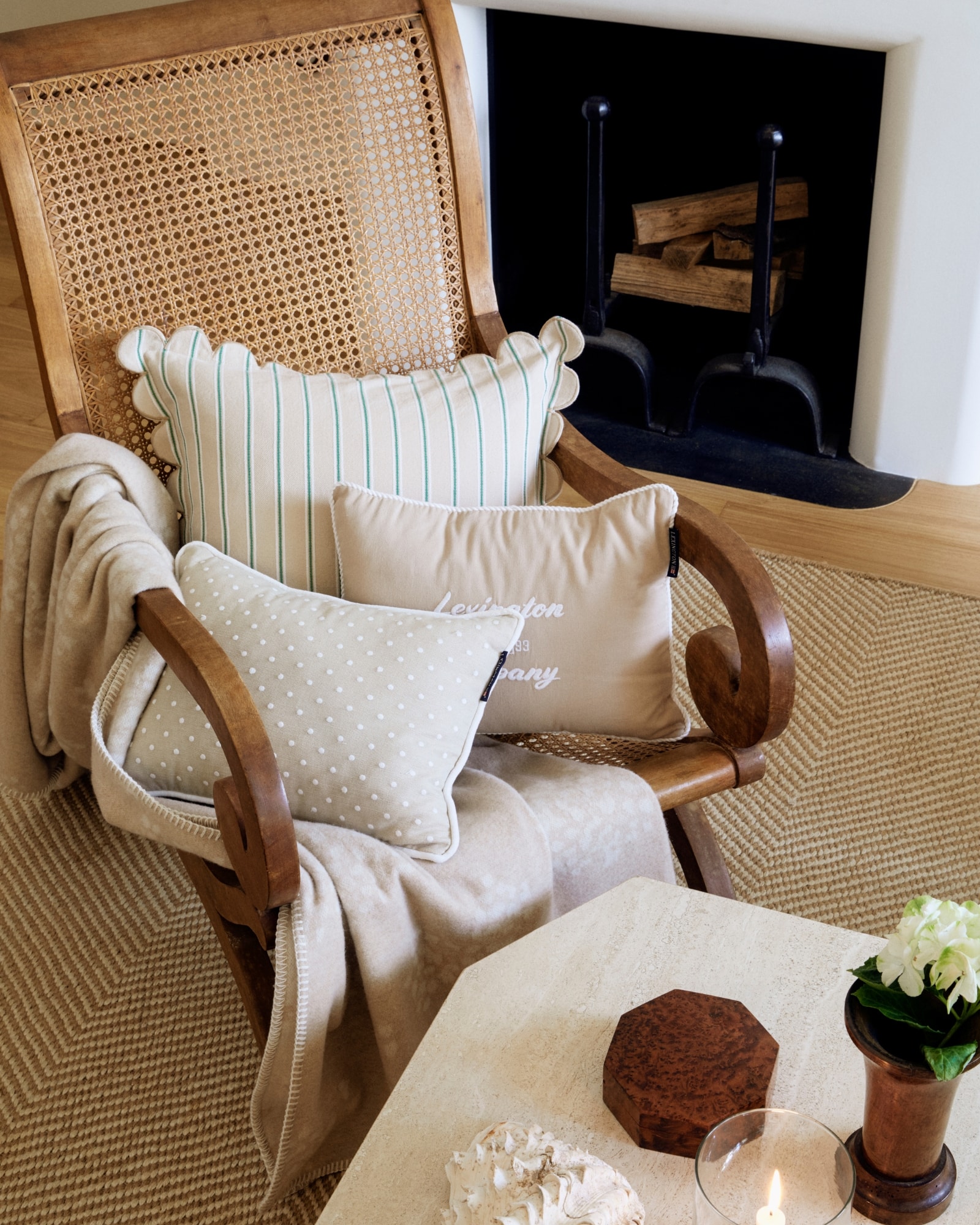 Lexington prickig kudde i linne/bomull