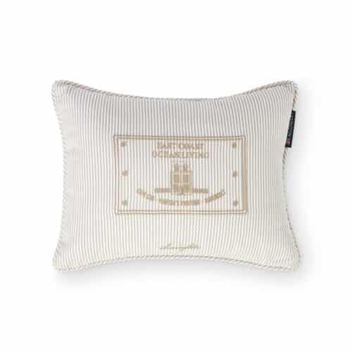 Lexington Beigevit randig kudde i ekologisk bomull