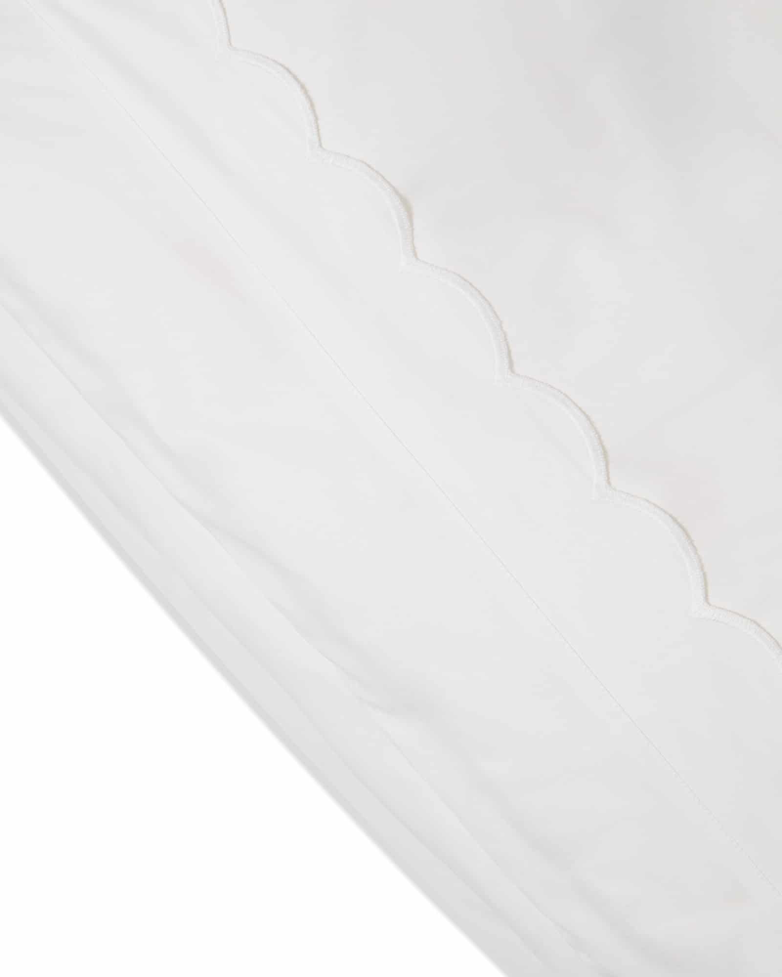 Lexington vitt bäddset i bomullspercal med vågkant