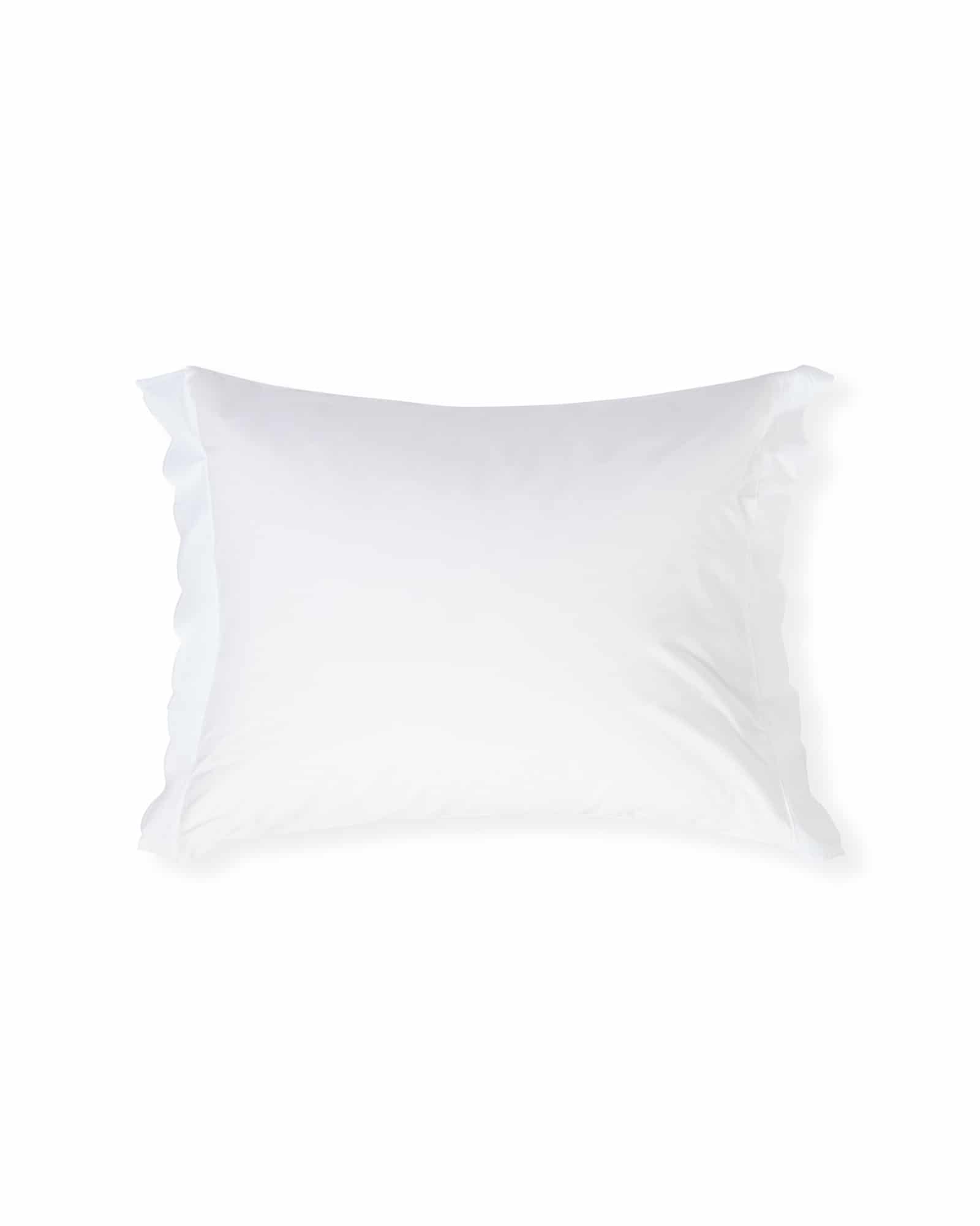 Lexington vitt bäddset i bomullspercal med vågkant