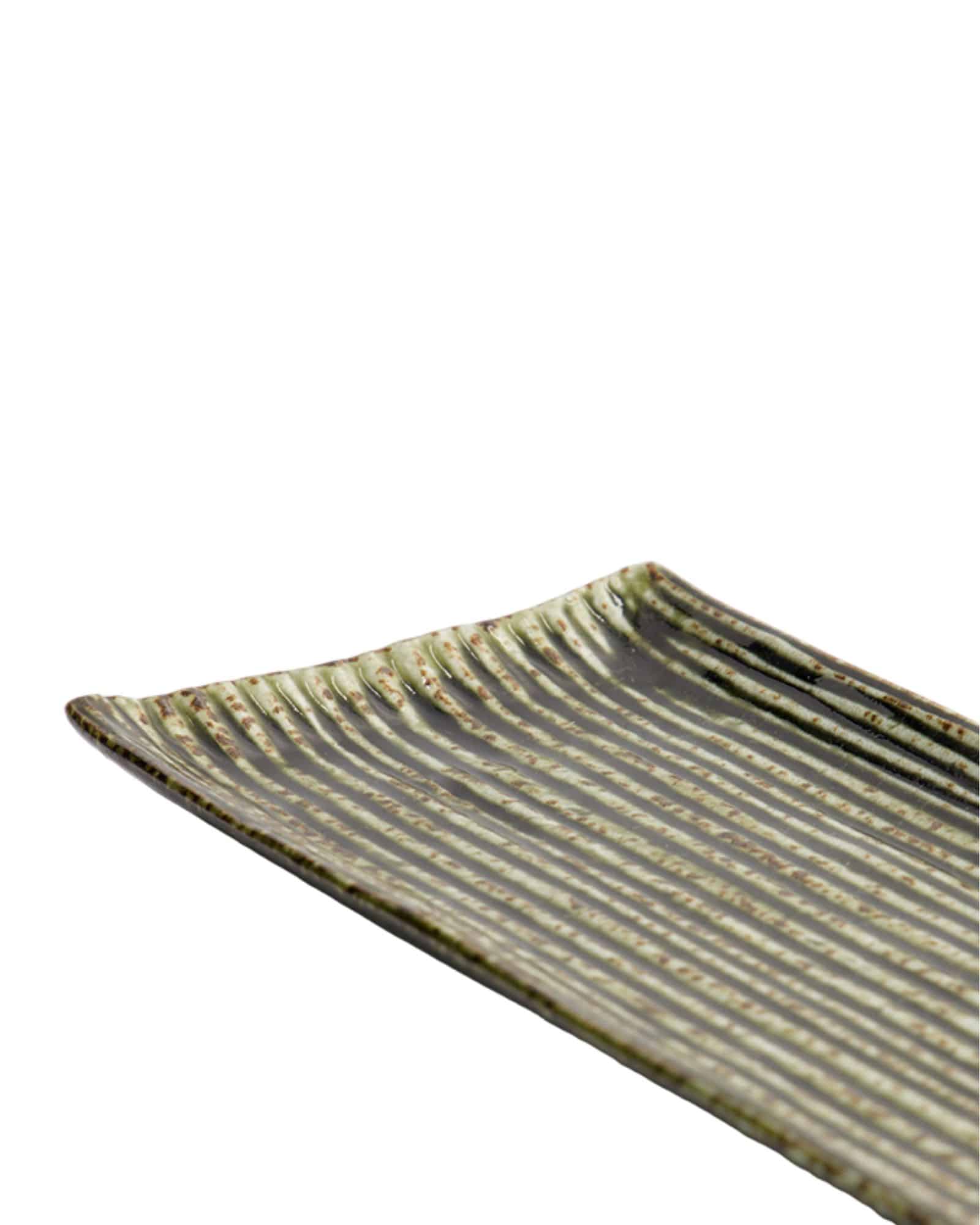 Tokyo Design studio Mino Craft rektangulärt fat grön