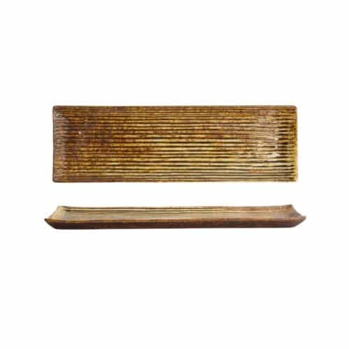 Tokyo Design studio Mino Craft avlångt fat brun