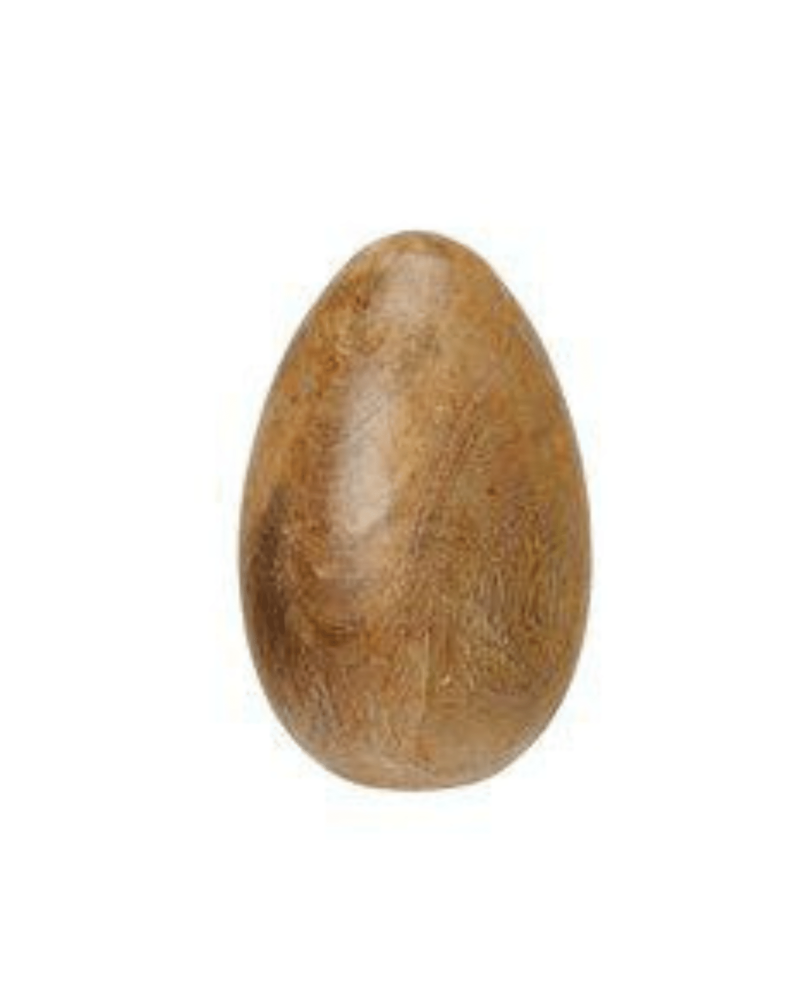 Stående dekorationsägg i naturfärgat trä, 8 × 12 cm, stilren påsk- och året runt-dekoration.