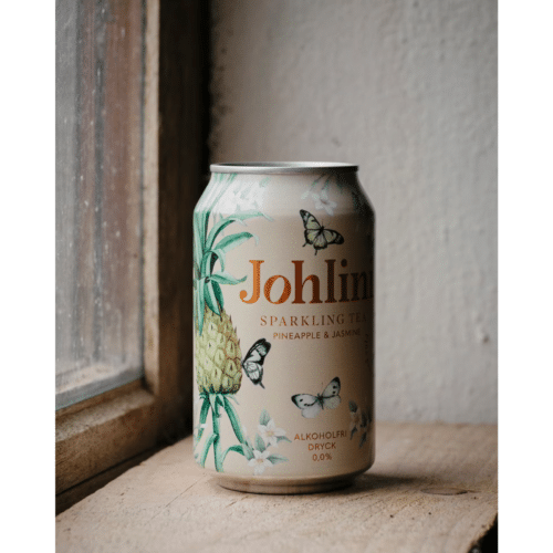 Johlini Sparkling Tea Pineapple & Jasmine alkoholfri bubblig tedryck med ananas, jasmin och grönt te