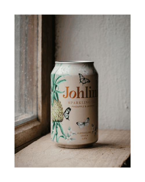 Johlini Sparkling Tea Pineapple & Jasmine alkoholfri bubblig tedryck med ananas, jasmin och grönt te
