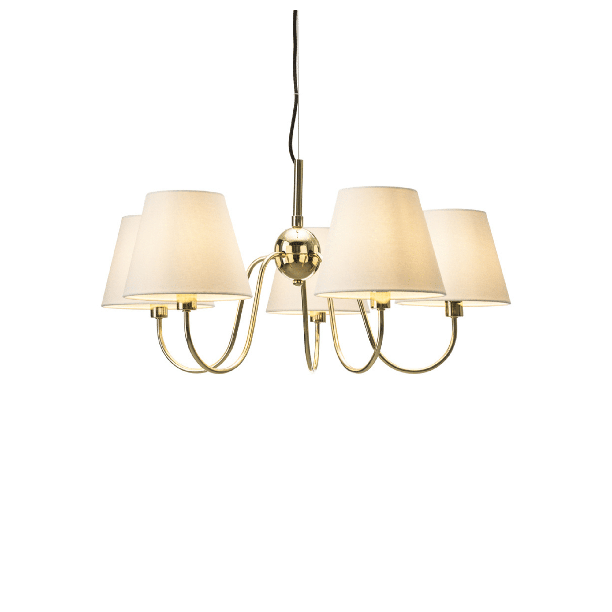 Lynx taklampa Ø75 cm mässing/vit - Bild 3