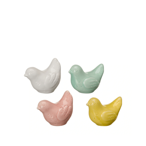 Tina Fågel Mix 1 st – Dekorationsfågel 5 cm i Vit, Rosa, Grön eller Gul