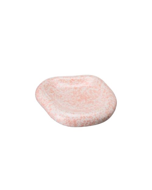 Doris Fat – Stengods 37x34x7 cm i Vit/Rosa, Ø26 cm