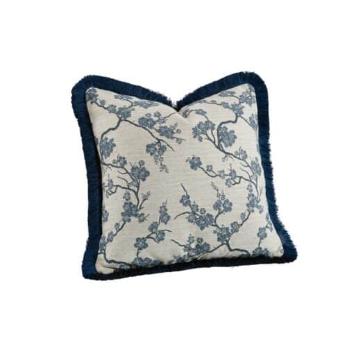 Artwood Sakura blå kuddfodral med frans