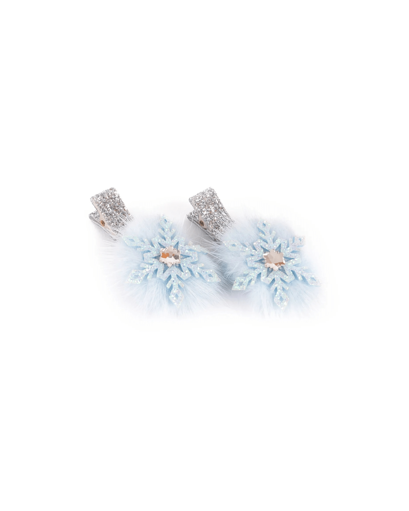 Frosty Sisters Hairclips 2-pack – Glittriga snöflinga hårspännen för barn