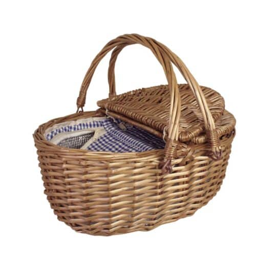 Kylväska Korg Ina Blå – klassisk korgstil med tidlös design