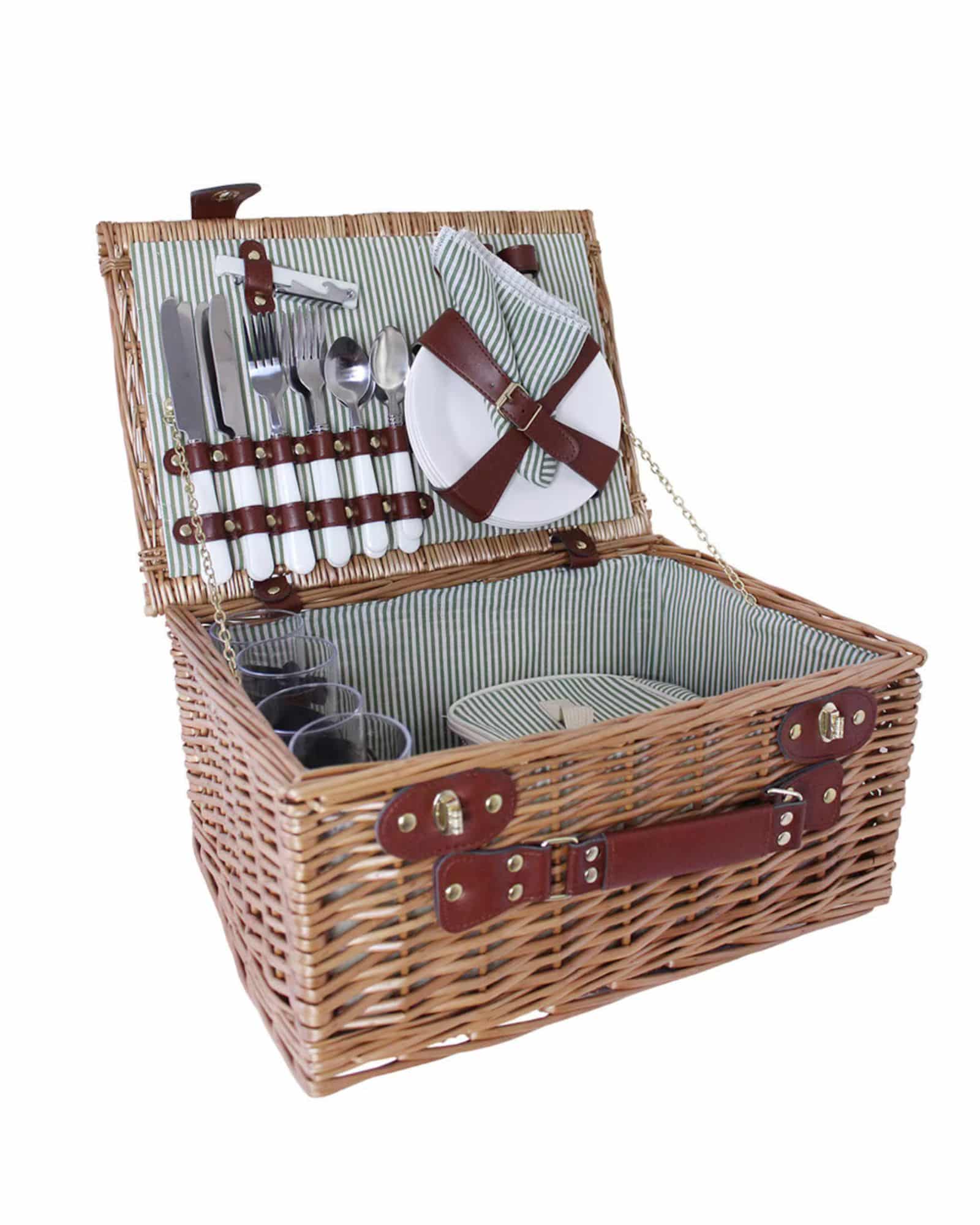 Picknickkorgset Vendela Liten Grön - för 2 - Bild 3