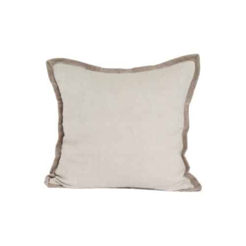 Lama kuddfodral linne med sammetsflik