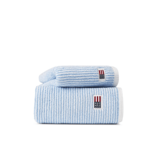 Lexington Icons Original Handduk White/Blue Striped – 600 g/m² Bomullsfrotté