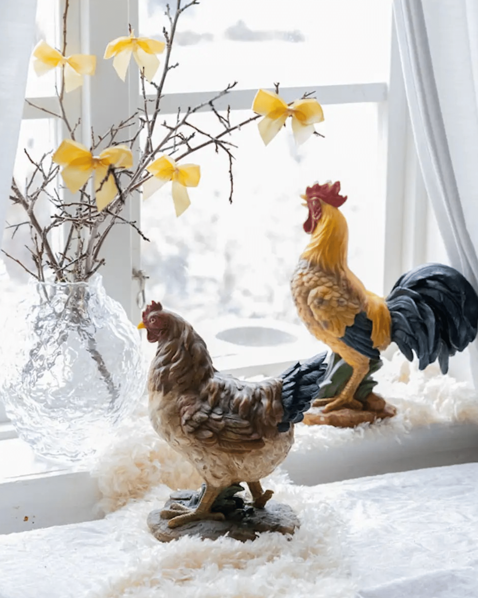 Dekoration Höna – färgglad påskdekoration 28 cm - Bild 2