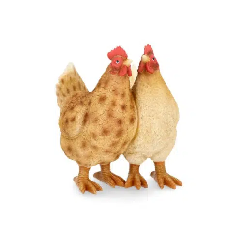 Dekoration Hönsduo – lekfull påskdekoration 22 cm