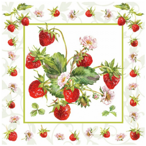 Servetter – Fresh Strawberries